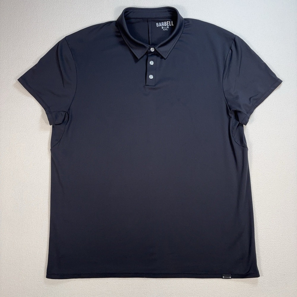Barbell Apparel Polo Men's 2XL Dark Gray Stretch Gym Workout Training *READ*